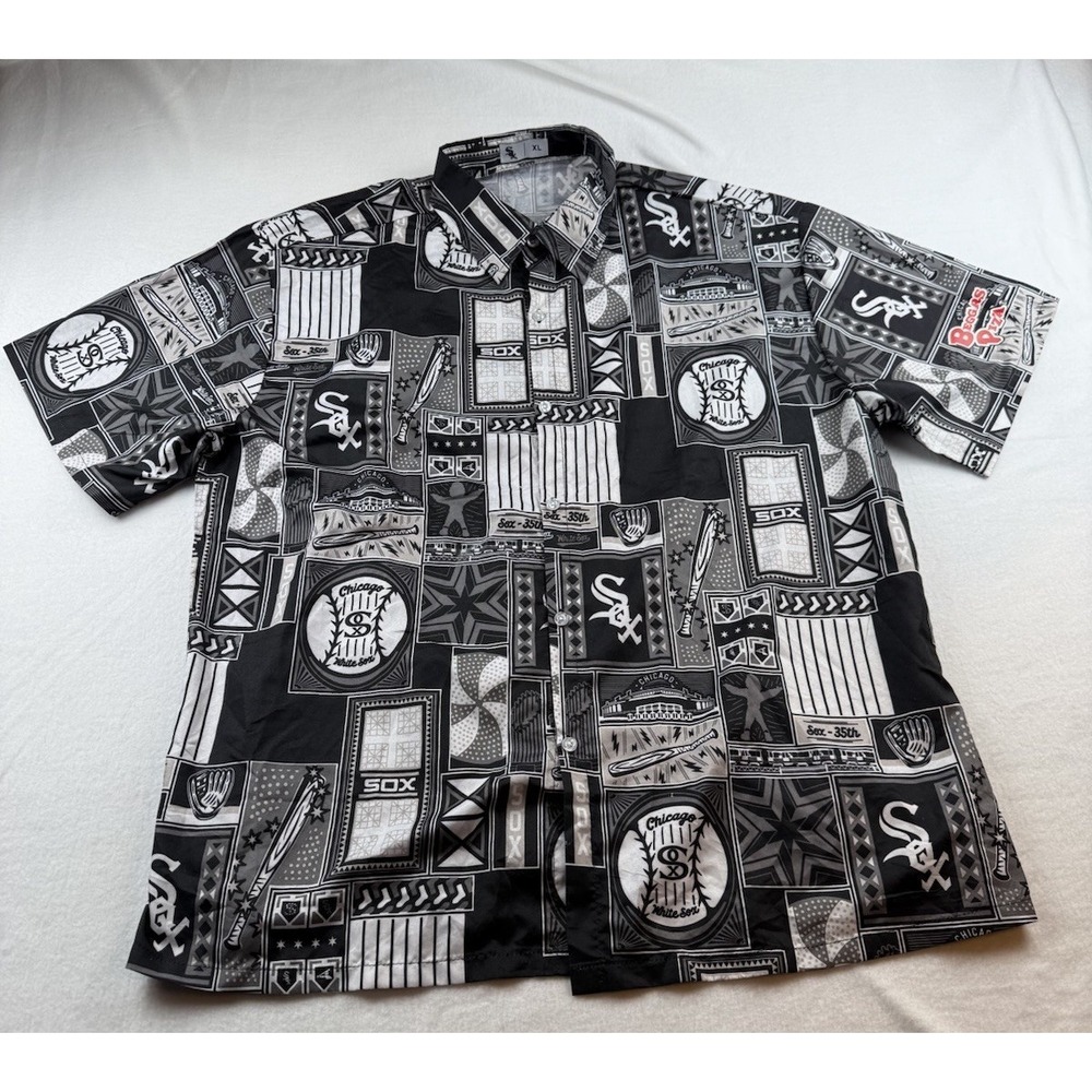 Chicago White Sox Beggars Pizza SGA Button Up Shirt Size XL All Over Print